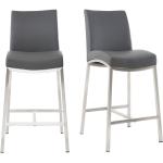 Reduzierte Hellgraue Moderne Miliboo Barhocker & Barstühle aus Aluminium 2-teilig 