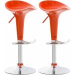 Orange Fun-Möbel Barhocker & Barstühle aus Kunststoff höhenverstellbar 2-teilig 