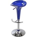 Blaue Moderne Fun-Möbel Drehhocker aus Kunststoff höhenverstellbar 