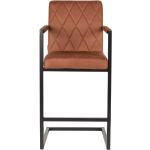 Braune Gesteppte Industrial Möbel Exclusive Barhocker & Barstühle aus Polyester mit Armlehne Breite 0-50cm, Höhe 100-150cm, Tiefe 50-100cm 2-teilig 