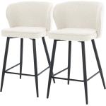 Reduzierte Weiße Loftscape Barhocker & Barstühle aus Textil Breite 0-50cm, Höhe 50-100cm, Tiefe 50-100cm 2-teilig 