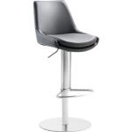 Graue Mayer Sitzmöbel Barhocker Edelstahl aus Kunstleder gepolstert Breite 0-50cm, Höhe 0-50cm, Tiefe 0-50cm 