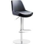 Schwarze Mayer Sitzmöbel Barhocker Edelstahl aus Kunstleder gepolstert Breite 0-50cm, Höhe 0-50cm, Tiefe 0-50cm 