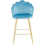 Blaue Gesteppte Retro Rodario Barhocker & Barstühle aus Samt mit Armlehne Breite 50-100cm, Höhe 100-150cm, Tiefe 50-100cm 2-teilig 