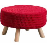 Rote Moderne Poufs aus Textil Breite 0-50cm, Höhe 0-50cm, Tiefe 0-50cm 