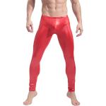 Rote Wetlook-Leggings & Glanzleggings aus Polyester für Herren Größe XL 