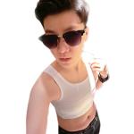 Weiße LGBT Lesbian Pride Damenkorsetts & Damencorsagen Größe 5 XL für den für den Sommer 