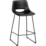Schwarze Moderne Topdesign Barhocker & Barstühle aus Kunstleder mit Rückenlehne Breite 0-50cm, Höhe 50-100cm, Tiefe 0-50cm 2-teilig 