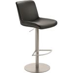 Schwarze Moderne Mayer Sitzmöbel Barhocker Leder aus Edelstahl gepolstert Breite über 500cm, Höhe über 500cm, Tiefe 0-50cm 