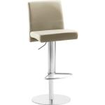 Silberne Gesteppte Moderne Mayer Sitzmöbel Barhocker Edelstahl aus Edelstahl gepolstert Breite über 500cm, Höhe über 500cm, Tiefe 0-50cm 