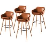 Braune Moderne Mørteens Nicholas Barhocker & Barstühle aus Kunstleder mit Armlehne Breite 50-100cm, Höhe 100-150cm, Tiefe 50-100cm 