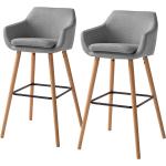Graue Moderne Mørteens Nicholas Barhocker & Barstühle aus Textil mit Armlehne Breite 50-100cm, Höhe 100-150cm, Tiefe 50-100cm 2-teilig 