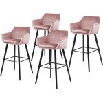 Reduzierte Pinke Moderne Mørteens Nicholas Barhocker & Barstühle aus Textil mit Armlehne Breite 50-100cm, Höhe 100-150cm, Tiefe 50-100cm 