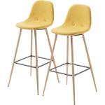 Gelbe Norrwood Barhocker & Barstühle aus Textil mit Rückenlehne Breite 0-50cm, Höhe 0-50cm, Tiefe 0-50cm 2-teilig 