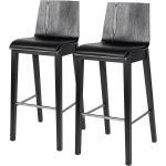 Schwarze Moderne Mørteens Barhocker & Barstühle aus Kunstleder Breite 0-50cm, Höhe 100-150cm, Tiefe 0-50cm 2-teilig 