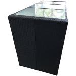 Schwarze Glasbartische aus Glas Breite 100-150cm, Höhe 100-150cm, Tiefe 50-100cm 