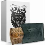 Bartkamm doppelseitig Holz von Eisenbart/Taschenkamm antistatische Bartpflege