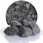 Anthrazitfarbene Rechteckige Gabionensteine aus Basalt 