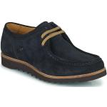 Reduzierte Blaue Business Base London Derby Schuhe für Herren Größe 46 mit Absatzhöhe bis 3cm 