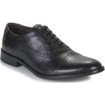 Schwarze Business Base London Derby Schuhe aus Leder für Herren Größe 42 mit Absatzhöhe bis 3cm 