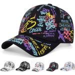 Weiße Hip Hop Snapback-Caps mit Graffiti-Motiv für Damen für den für den Sommer 