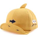 Gelbe Bestickte Snapback-Caps für Kinder mit Klettverschluss aus Baumwolle für Jungen für den für den Frühling 