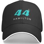 Schwarze Lewis Hamilton Herrenschirmmützen Einheitsgröße für den für den Sommer 