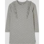 Reduzierte Silberne Basefield Kindersweatkleider mit Rüschen aus Baumwolle für Mädchen Größe 128 