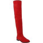 Rote Stiefelparadies Damenoverkneestiefel aus Samt Größe 39 