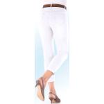 Weiße bader Ankle-Jeans mit Reißverschluss aus Baumwolle für Damen Größe XS 