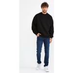 Schwarze Oversize Langärmelige Rundhals-Ausschnitt Herrensweatshirts Größe M 