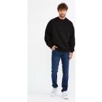 Schwarze Oversize Langärmelige Rundhals-Ausschnitt Herrensweatshirts Größe XL 