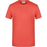 Korallenrote James & Nicholson Bio T-Shirts aus Baumwolle für Herren Größe S 