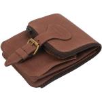 Braune Basic Nature Bauchtaschen & Hüfttaschen mit Reißverschluss aus Rindsleder 