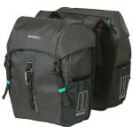 BASIL DISCOVERY 365D DOUBLE BAG M Doppel-Gepäckträgertasche Erwachsene black melee 18 l