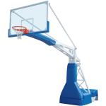 Basketball-Anlage COMPETITION, manuelle Höhenverstellung Blau / Weiß