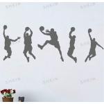 Reduzierte Dunkelgraue SheIn Wandtattoos Basketball mit Basketball-Motiv aus Kunststoff 