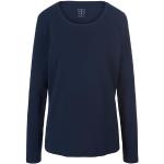 Dunkelblaue Langärmelige Basler T-Shirts aus Jersey maschinenwaschbar für Damen Größe S 