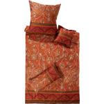 Rote Bassetti Bettwäsche Sets & Bettwäsche Garnituren mit Ornament-Motiv mit Reißverschluss aus Baumwolle 200x200 