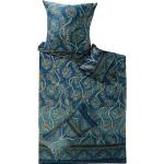Reduzierte Blaue Motiv Bassetti Motiv Bettwäsche mit Ornament-Motiv aus Mako-Satin trocknergeeignet 135x200 2-teilig 