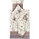Braune Motiv Asiatische Bassetti Fong Motiv Bettwäsche mit Vogel-Motiv mit Reißverschluss aus Baumwolle 155x220 