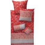 Rote Bassetti Lilith Bettwäsche Sets & Bettwäsche Garnituren mit Reißverschluss aus Baumwolle 135x200 
