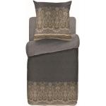 Braune Allergiker Bassetti Baumwollbettwäsche mit Ornament-Motiv mit Reißverschluss aus Baumwolle 135x200 2-teilig 