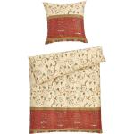 Rote Romantische Bassetti Oplontis Bettwäsche Sets & Bettwäsche Garnituren mit Ornament-Motiv aus Mako-Satin 155x220 