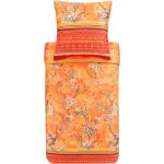 Orange Allergiker Bassetti Baumwollbettwäsche mit Ornament-Motiv mit Reißverschluss aus Baumwolle 155x220 