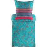 Blaue Arabische Bassetti Bettwäsche mit Reißverschluss aus Satin 135x200 