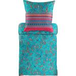 Blaue Arabische Bassetti Bettwäsche mit Reißverschluss aus Satin 155x220 