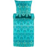 Blaue Mediterrane Bassetti Bettwäsche mit Ornament-Motiv mit Reißverschluss aus Satin 155x220 
