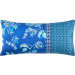 Blaue Blumenmuster Bassetti Kissenbezüge & Kissenhüllen mit Reißverschluss aus Satin 40x80 
