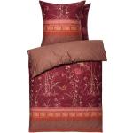 Rote Blumenmuster Arabische Bettwäsche mit Reißverschluss aus Baumwolle 155x220 